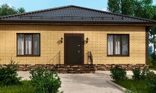 Проекты одноэтажных домов из кирпича | Строй-Крв - Кирово-Чепецк от 3591 рублей